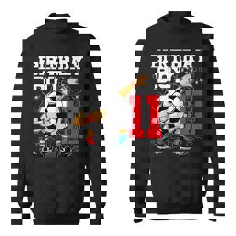 11Th Birthday For Boys Football Soccer 11 Year Old Sweatshirt - Monsterry