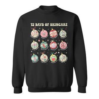 12 Days Of Skincare Esthetician Christmas Dermatology Sweatshirt - Thegiftio UK