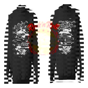 1950年代ロックンロールクラシックカーとサイコロロカビリー スウェットシャツ - Kawaiitshirt