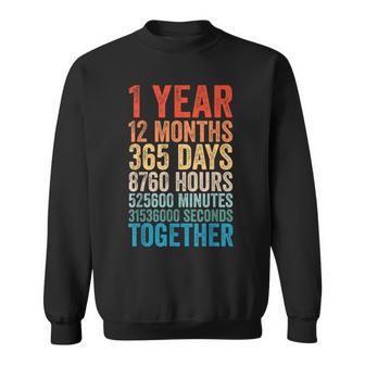 1年記念日 彼 彼女 カップル 1回目の結婚 スウェットシャツ - Kawaiitshirt