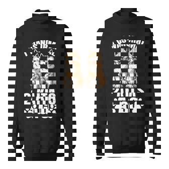 2 秋田犬前は普通だった 面白い秋田犬愛好家 長袖tシャツ スウェットシャツ - Kawaiitshirt