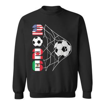 2026 Soccer Goal North America Usa Canada Mexico Flags Fan Sweatshirt - Monsterry