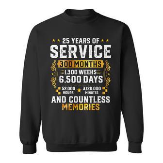 25 Years Of Service 25Th Year Work Anniversary Retirement Sweatshirt - Thegiftio UK