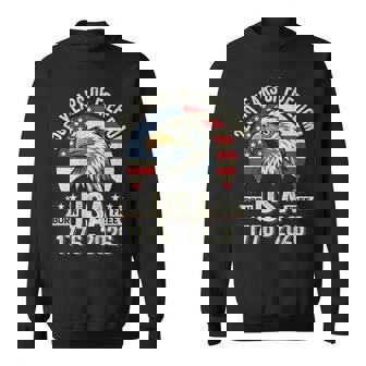 250 Anniversary Usa Eagle American Flag On Back Sweatshirt - Thegiftio