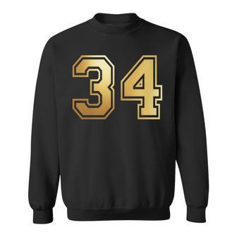 34 ナンバー34 チーム スポーツ グラフィック 代表チームのマッチング 長袖tシャツ スウェットシャツ - Kawaiitshirt