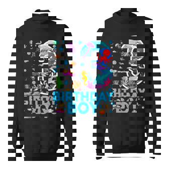 3Rd Birthday Party Ocean 3 Year Old Sea Fish Birthday Boy Sweatshirt | Seseable FR