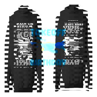 3歳の誕生日飛行機 パイロット固定シートベルト離陸飛行機 スウェットシャツ - Kawaiitshirt