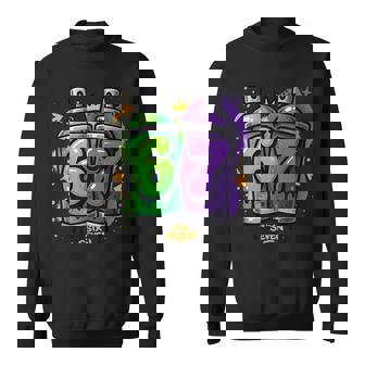 6 7 Graffiti Bubble Letters Spray Paint Cans 67 Hiphop Style Sweatshirt Unisex | Mazezy