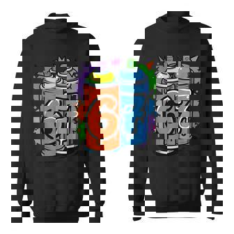 6 7 Graffiti Bubble Letters Spray Paint Cans Sweatshirt Unisex | Mazezy