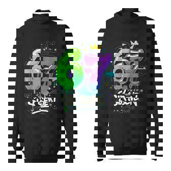 6 7 Graffiti Bubble Letters Street Art Meme Sweatshirt Unisex | Mazezy