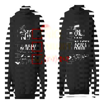 6-7 Meme Nice Naughty 67 Christmas Brain Rot Graphic Sweatshirt - Thegiftio