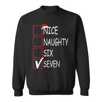 6-7 Meme Nice Naughty 67 Christmas Brain Rot Sweatshirt - Thegiftio UK