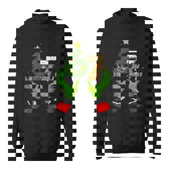 6 7 Six Seven Hand Meme Christmas Gen Z Alpha Xmas Sweatshirt | Seseable CA