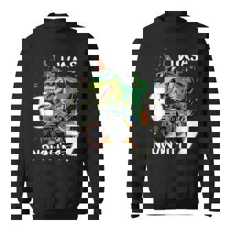 I Was 6 Now I'm 7 Birthday Boy Dinosaur Monster Truck 67 Sweatshirt - Monsterry
