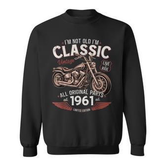 65 Cumpleaños Hombre Moto Biker Motero Intage 1961 Camisa de entrenamiento - Regaloses