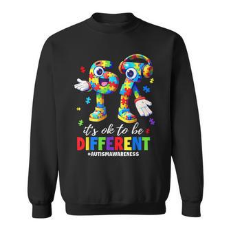 67 Autism Awareness Six Seven Boys Its Ok To Be Different Sweatshirt - Monsterry