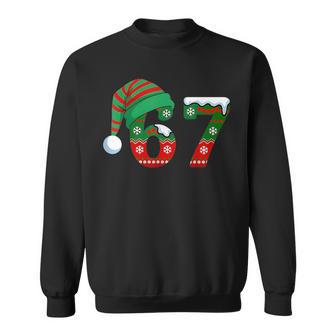 67 Christmas Six Seven Meme Brainrot Santa Hat Sweatshirt - Thegiftio UK