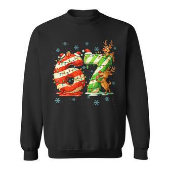 67 Christmas Meme 6 7 Numbers Six Seven Gen Z Alpha Slang Sweatshirt - Thegiftio UK