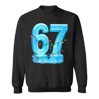 67 Christmas Meme Ice Holiday Pajama 6 7 Sweatshirt - Thegiftio UK