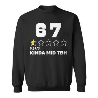 67 Rating Meme Six Seven Kinda Mid Tbh Aura Energy Sweatshirt - Thegiftio UK
