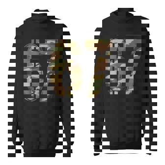 67 Hunting Camo Six Seven 6 7 Meme Camouflage 67 Sweatshirt Unisex | Mazezy
