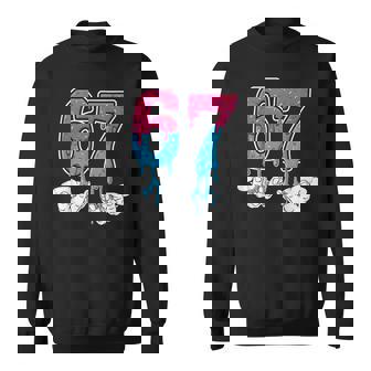 67 Ice Cream Drip Six Seven Baseball Drip 67 Boys Meme Sweatshirt - Monsterry