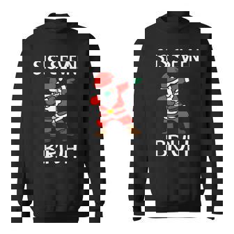 67 Meme 6 7 Christmas Dabbing Santa Six Seven Bruh Sweatshirt | Mazezy