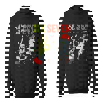 67 Meme Christmas Six Seven Christmas Meme 67 Hands Sweatshirt | Mazezy
