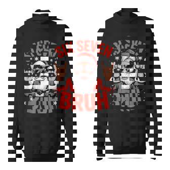 67 Meme Christmas Santa Rock On Six Seven Bruh Sweatshirt Unisex | Mazezy