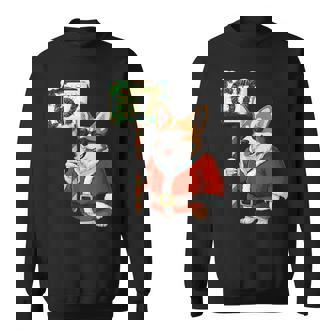 67 Meme Six Seven Christmas Corgi Dog Lover Sweatshirt | Mazezy