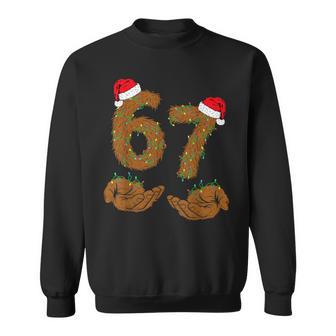 67 Meme Humor 6-7 Six Seven Bigfoot Christmas Sweatshirt - Thegiftio UK