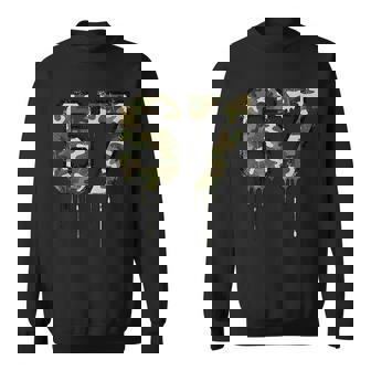 67 Meme Six Seven Gen Alpha Slang Camouflage Camo Six Seven Sweatshirt Unisex | Mazezy