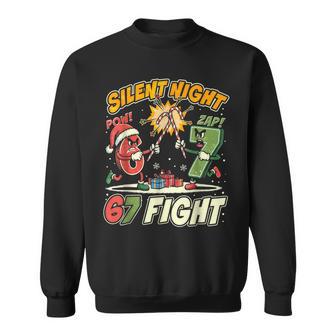 67 Meme Six Seven Silent Night 67 Fight Christmas Xmas Sweatshirt - Thegiftio UK