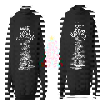 67 Merry Christmas Tree Candy Cane Santa Hat Six Seven Meme Sweatshirt - Thegiftio