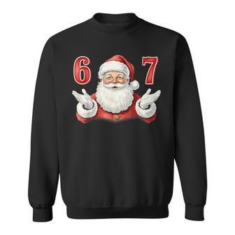 67 Six Seven Christmas 2025 Gen Alpha Meme Santa Sweatshirt - Thegiftio UK