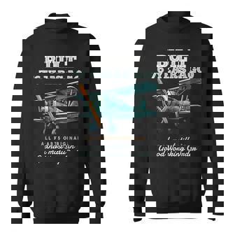 76年前に建てられた古いヴィンテージ飛行機76歳の誕生日男性。 スウェットシャツ - Kawaiitshirt