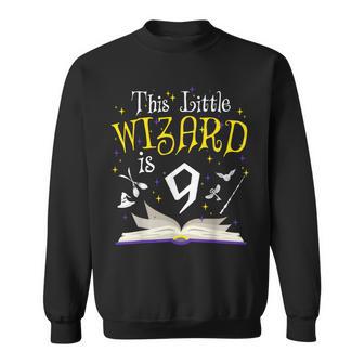 9Th B-Day Magic Wizard 9 Year Old Birthday Matching Family Sweatshirt - Thegiftio UK