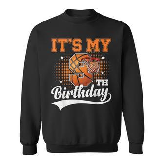 9Th Birthday For Boys Basketball Nine 9 Year Old Sweatshirt - Monsterry
