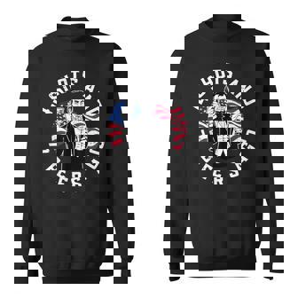 Abraham Lincoln 4 Shots And 7 Beers Ago Drinking Sweatshirt - Seseable