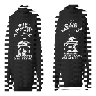 Abstinence 9999 Percent Effective Nativity Christmas Joke Sweatshirt Unisex | Mazezy