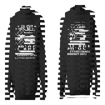 This Is My Air Force Retirement Uniform US Veteran USAF Tank Top Sweatshirt Unisex | Mazezy