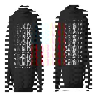 Alabama American Flag Patriotic Sweatshirt | Mazezy