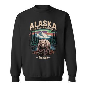 Alaska The Last Frontier Est 1959 Bear Nature Sweatshirt - Thegiftio UK