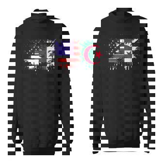 Algeria & USA Together American Half Algerian Tank Top Sweatshirt Unisex | Mazezy
