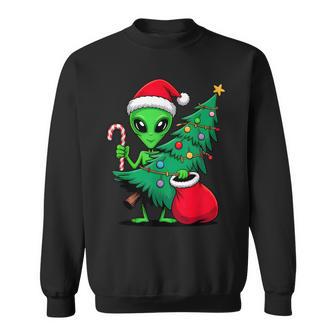 Alien Christmas Tree Lights Festive Xmas Boys Sweatshirt - Thegiftio UK