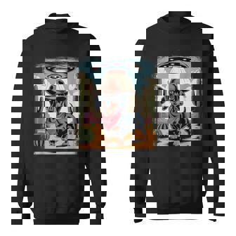 Alien Cowboy Dachshund Wiener Dog UFO Sweatshirt Unisex | Mazezy