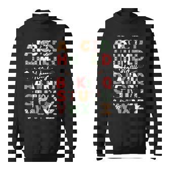 Alphabet Baking Cookies Cake Decorating Baking Lover Sweatshirt Unisex | Mazezy