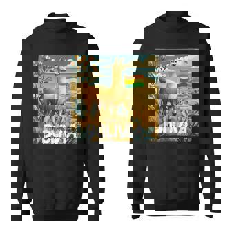 Amazing Bolivia Nature Graphic For Llamas Lovers Sweatshirt Unisex | Mazezy
