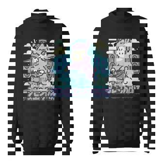 Ambient Cute Alpaca Chill Kawaii Cloud Music Aesthetic Sweatshirt Unisex | Mazezy