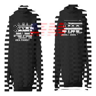 America First And Only AFAO Patriotic USA Political Saying Sweatshirt Unisex | Mazezy